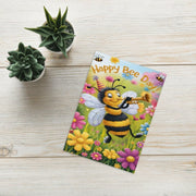 Happy bee day, cute birthday card with bee,birthday card for him/her,custom birthday card