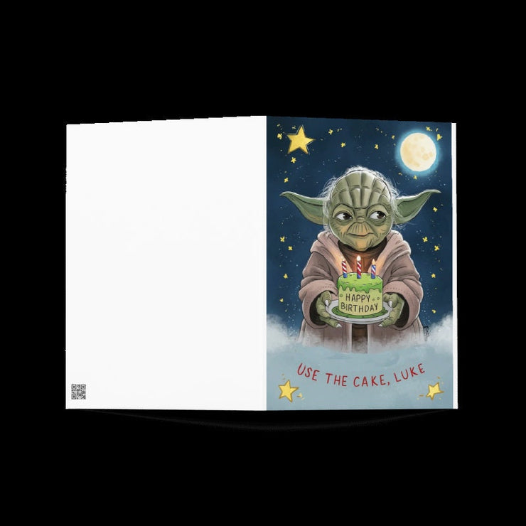 yoda birthday Card  / Yoda greeting card  / Funny yoda card / birthday  Gift  for her /him