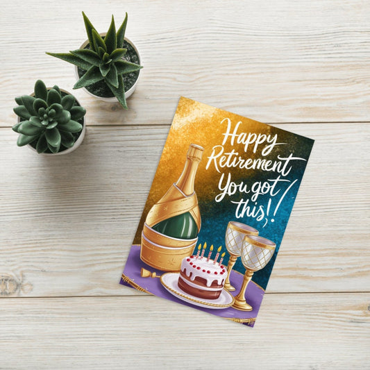Retirement Card, retirement gift  Card, Leaving Card, friend retiring, good luck retirement, personalised retirement card