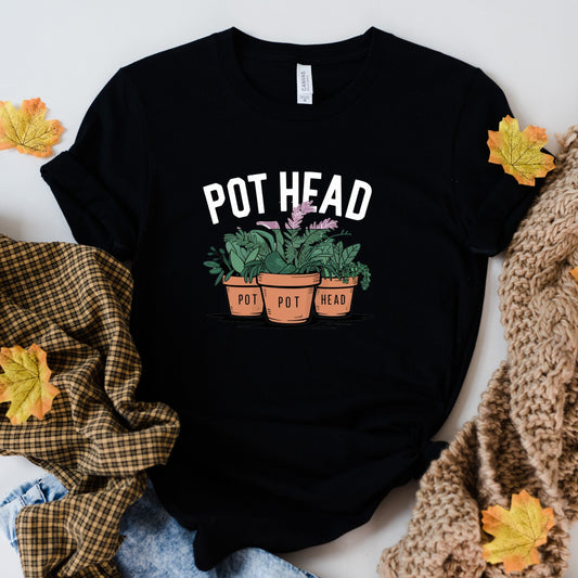 Pot Head Shirt, Plant Mom Shirt, Gardener Shirt, Gardening Gifts, Plant Lover Gift, Funny Shirt, Gifts For Mom, Gardening Mom, Botanical Tee