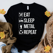 eat sleep heavy metal repeat  shirt , Heavy Metal Tee, Womens Metal Shirt, Mens Metal Shirt, Metalhead Gift, Music shirt