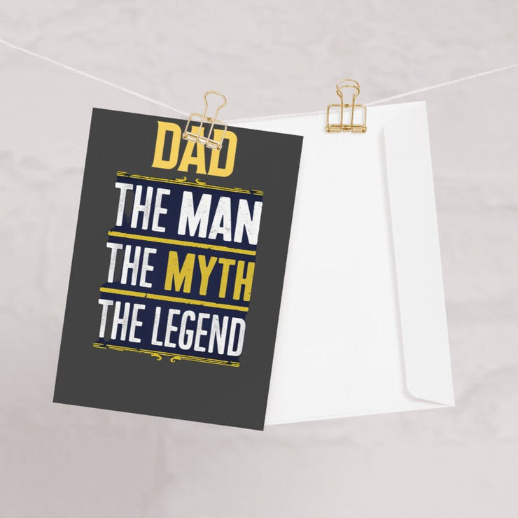 FATHERS DAY CARD - -the man the legendt  Grandad - personalise d-