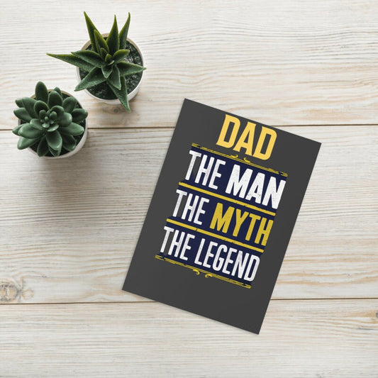 FATHERS DAY CARD - -the man the legendt  Grandad - personalise d-
