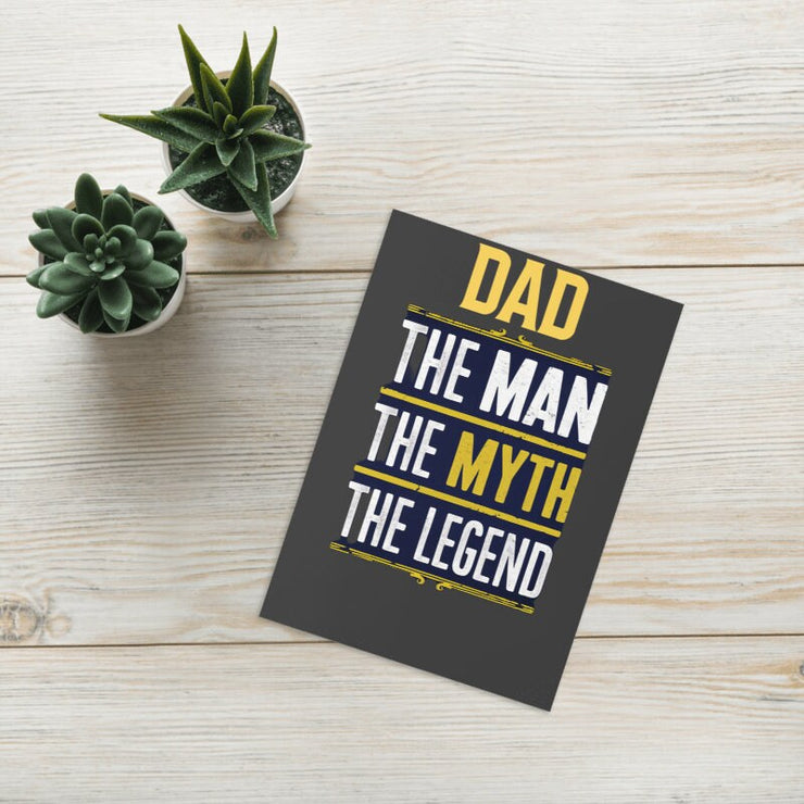 FATHERS DAY CARD - -the man the legendt  Grandad - personalise d-