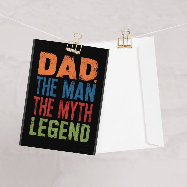 FATHERS DAY CARD - Daddy -the man the legend the myth card,  Grandad -greeting card -