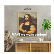 Custom Mona Lisa Portrait, Personalized Artwork from Your Photo, Mona Lisa Poster, Canvas, Historical Portrait, Unique Commission Painting.