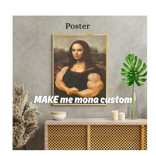 Custom Mona Lisa Portrait, Personalized Artwork from Your Photo, Mona Lisa Poster, Canvas, Historical Portrait, Unique Commission Painting.