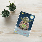 yoda birthday Card  / Yoda greeting card  / Funny yoda card / birthday  Gift  for her /him