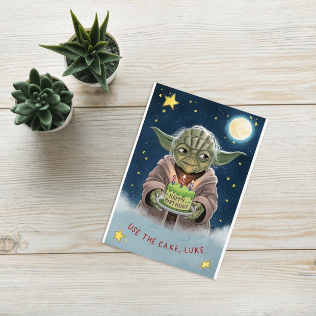 yoda birthday Card  / Yoda greeting card  / Funny yoda card / birthday  Gift  for her /him