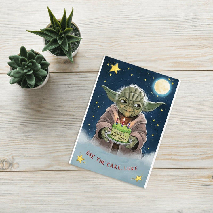 yoda birthday Card  / Yoda greeting card  / Funny yoda card / birthday  Gift  for her /him