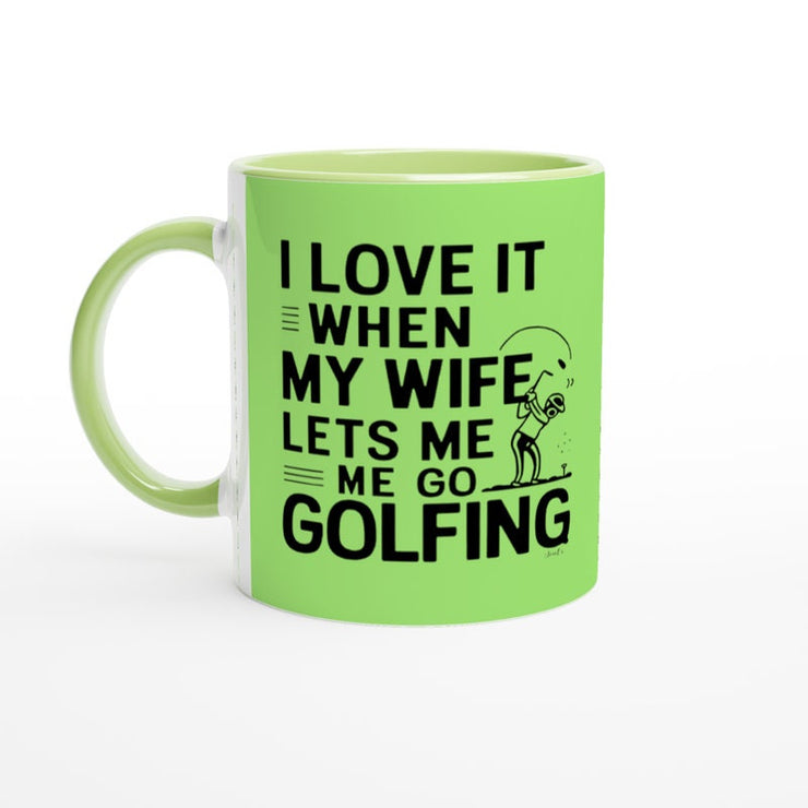 Golf Gifts For Men - i love it when my wife  Mug. Golfer mug. Gifts for Golfers, Coffee Mug for Golfer, Golf Gifts for Dad