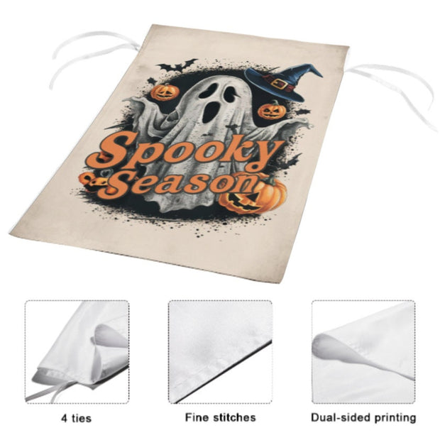 halloween ghost Garden Flag  - halloween spooky season ghost garden flag - 12'x18" - Autumn Garden Flag , Yard Flag Double Sided