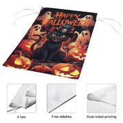 happy halloween ghost  Garden Flag  - halloween garden flag - 12'x18" - Autumn Garden Flag ,  garden flag ,  Yard Flag Double Sided