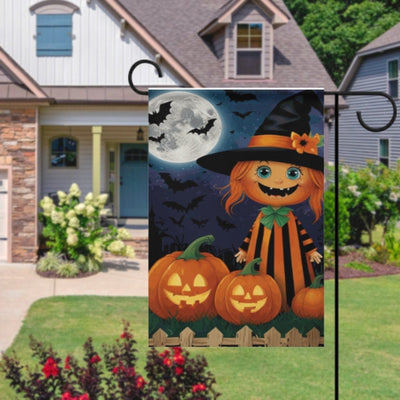 halloween  pumpkin Garden Flag  - hocus pocus   garden flag - 12'x18" - Autumn Garden Flag ,Yard Flag Double Sided