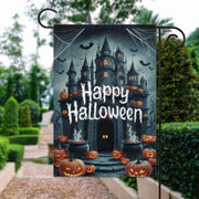 Happy halloween  Garden Flag  - halloween garden flag - 12'x18" - Autumn Garden Flag ,  garden flag ,  Yard Flag Double Sided