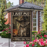 halloween cat Garden Flag  - halloween garden flag - 12'x18" - Autumn Garden Flag ,garden flag ,Double Sided  halloween decoration flag
