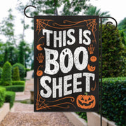 halloween this is boo sheet Garden Flag  - halloween boo  garden flag - 12'x18" - Autumn Garden Flag , garden flag , Yard Flag Double Sided