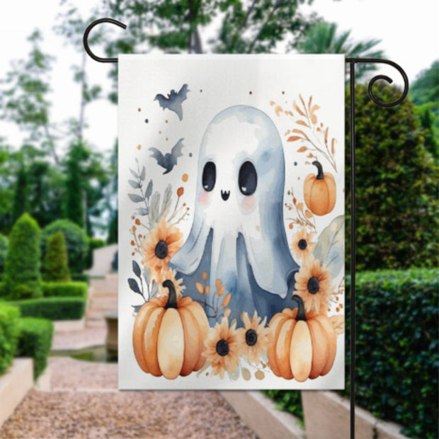halloween GHOST   ,halloween  boo Garden Flag -12'x18" - Autumn Garden Flag ,Yard Flag Double Sided,hocus pocus flag