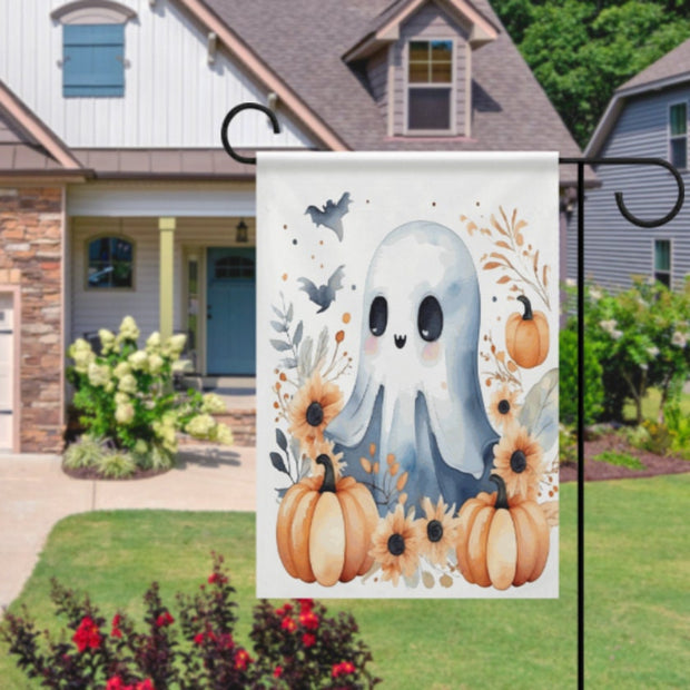 halloween GHOST   ,halloween  boo Garden Flag -12'x18" - Autumn Garden Flag ,Yard Flag Double Sided,hocus pocus flag