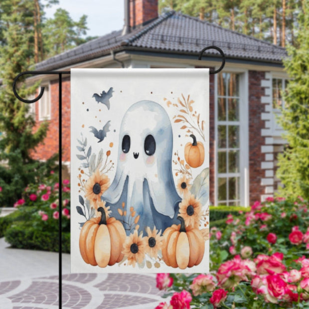 halloween GHOST   ,halloween  boo Garden Flag -12'x18" - Autumn Garden Flag ,Yard Flag Double Sided,hocus pocus flag