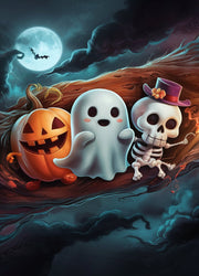 halloween    Garden Flag  - halloween ghost garden flag - 12'x18" - Autumn Garden Flag ,  garden flag ,  Yard Flag Double Sided