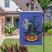 halloween black cat  Garden Flag  - halloween witches  cat garden flag - 12'x18" - Autumn Garden Flag  ,  Yard Flag Double Sided