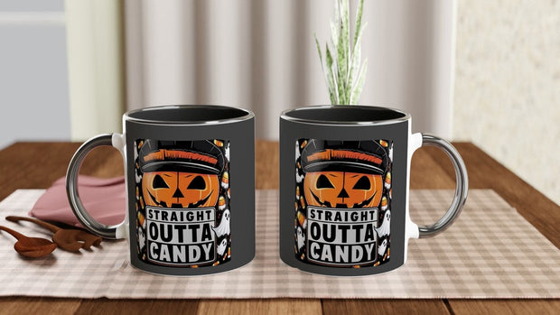 Straight Outta candy halloween  Coffee Mug - spider Halloween Coffee Cup - Straight Outta candy - halloween party mug