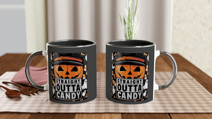Straight Outta candy halloween  Coffee Mug - spider Halloween Coffee Cup - Straight Outta candy - halloween party mug