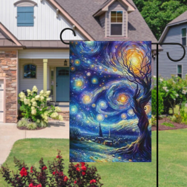 van goth  Garden Flag  - van goth  garden flag - 12'x18" - Autumn Garden Flag ,  garden flag ,  Yard Flag Double Sided
