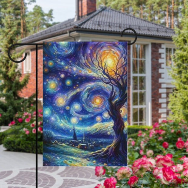 van goth  Garden Flag  - van goth  garden flag - 12'x18" - Autumn Garden Flag ,  garden flag ,  Yard Flag Double Sided