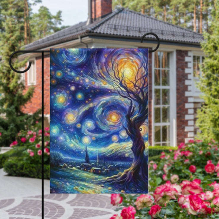 van goth  Garden Flag  - van goth  garden flag - 12'x18" - Autumn Garden Flag ,  garden flag ,  Yard Flag Double Sided