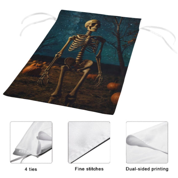 halloween skeleton  Garden Flag  - halloween garden flag - 12'x18" - Autumn Garden Flag ,  garden flag ,  Yard Flag Double Sided