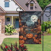 halloween pumpkin   Garden Flag  - halloween garden flag - 12'x18" - Autumn Garden Flag ,  garden flag ,  Yard Flag Double Sided