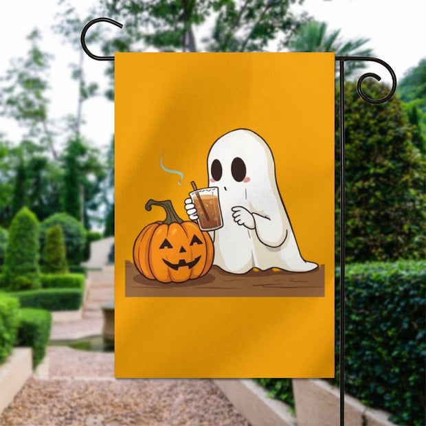 halloween  boo boo crew  Garden Flag  -halloween  ghost garden flag - 12'x18" - Autumn Garden Flag ,  garden flag ,  Yard Flag Double Sided