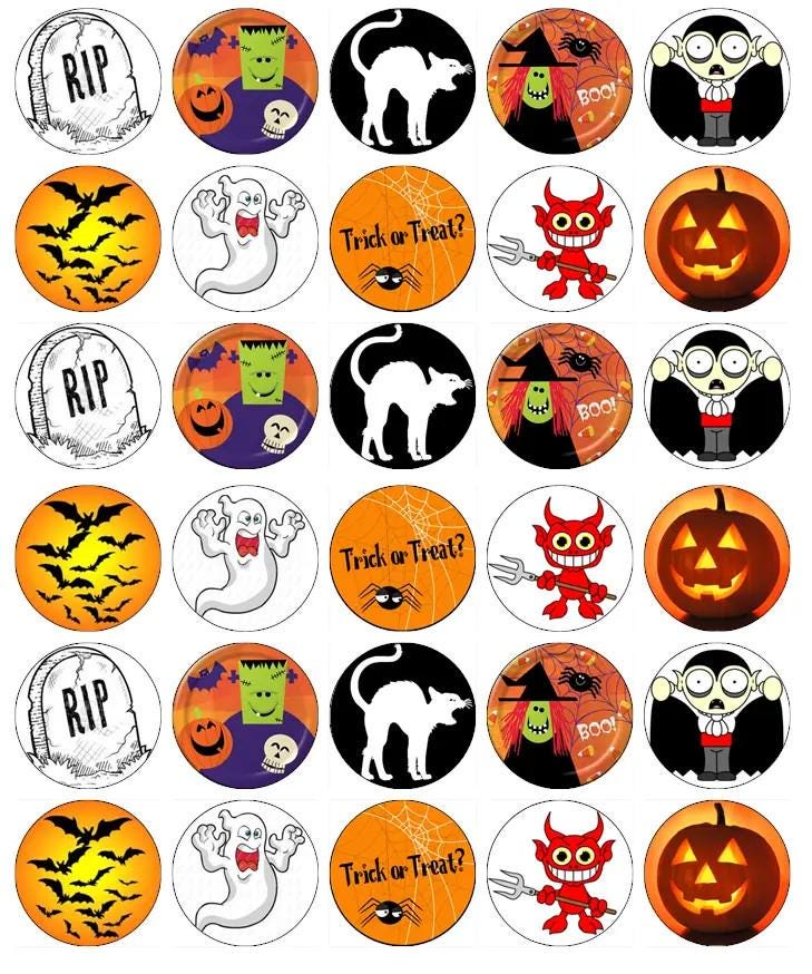 Halloween Cake Toppers,30pcs  Halloween Party Decor, Halloween Decoration, Halloween Decor, H