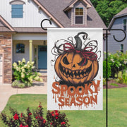 halloween spooky pumpkin  Garden Flag  - spooky pumpkin   garden flag - 12'x18" - Autumn Garden Flag ,Yard Flag Double Sided