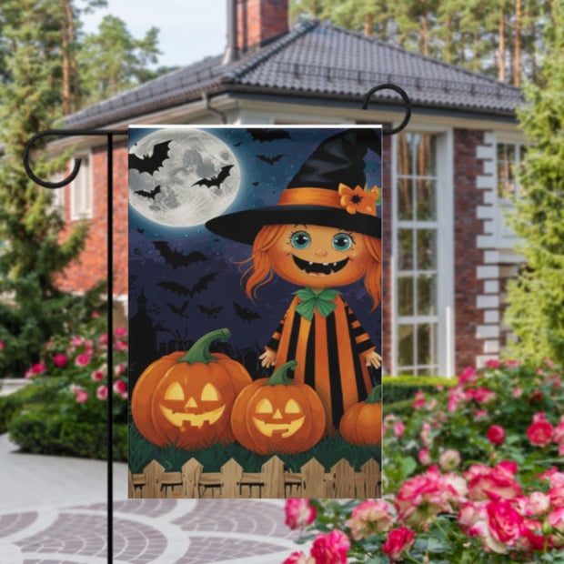 halloween  pumpkin Garden Flag  - hocus pocus   garden flag - 12'x18" - Autumn Garden Flag ,Yard Flag Double Sided