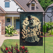 halloweeN Ghost Garden Flag  - spooky season   garden flag - 12'x18" - Autumn Garden Flag ,Yard Flag Double Sided