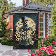 halloweeN Ghost Garden Flag  - spooky season   garden flag - 12'x18" - Autumn Garden Flag ,Yard Flag Double Sided
