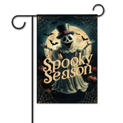 halloweeN Ghost Garden Flag  - spooky season   garden flag - 12'x18" - Autumn Garden Flag ,Yard Flag Double Sided