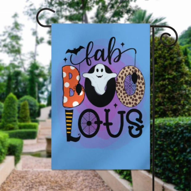 halloween faboolous  Garden Flag  -halloween  ghost garden flag - 12'x18" - Autumn Garden Flag ,  garden flag ,  Yard Flag Double Sided