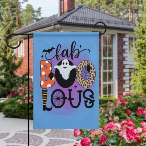 halloween faboolous  Garden Flag  -halloween  ghost garden flag - 12'x18" - Autumn Garden Flag ,  garden flag ,  Yard Flag Double Sided