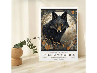 William Morris fox Print, William Morris Exhibition Print, William Morris Poster, Vintage Wall Art, Textiles Art,