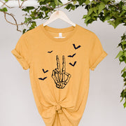 Skeleton Shirt, Skeleton Hand Shirt, Skeleton Peace Sign Shirt, Halloween Shirt, Funny Halloween Shirt, Skeleton Hand, Skeleton tee