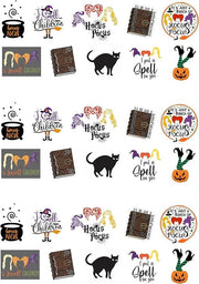Hocus Pocus Halloween Witches ,30 Stand UpThemed Edible Wafer Paper Cake Toppers Decorations,cake toppers ,party supplies