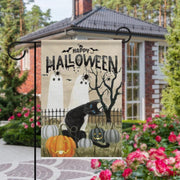 halloween  boo  crew  Garden Flag  -halloween  ghost garden flag - 12'x18" - Autumn Garden Flag ,  garden flag ,  Yard Flag Double Sided