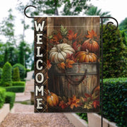halloween pumpkin Garden Flag  -halloween garden flag - 12'x18" - Autumn Garden Flag ,  Yard Flag Double Sided