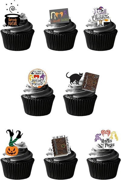 Hocus Pocus Halloween Witches ,30 Stand UpThemed Edible Wafer Paper Cake Toppers Decorations,cake toppers ,party supplies
