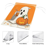 halloween ghost and  pumpkin Garden Flag  - pumpkin ghost  garden flag - 12'x18" - Autumn Garden Flag ,Yard Flag Double Sided