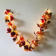 Maple Leaf 20 LED String Lights, Halloween Decor, Autumn Fall, Home Decor, Garden Decor, Halloween Party, Outdoor Indoor, Autumn